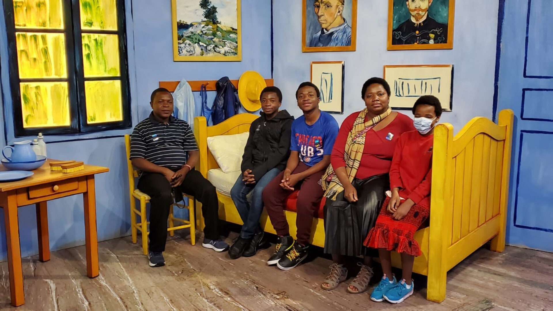 The Kalupala family relocated to Indianapolis from a refugee camp in Tanzania. They are (left to right): Nyanga Kalupala, father; Asunami Gregoire Kalupala, Gabriel Msema Kalupala, Jeannette Masoka Kalupala, mother; and Christine Walemgamina Kalupala. Both Asunami and Gabriel attend PPHS. (Photo provided)