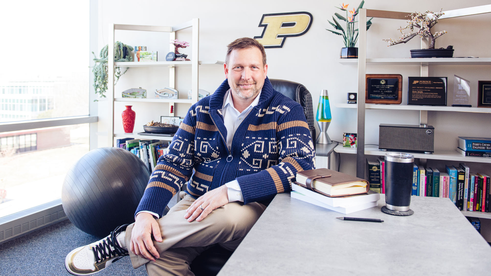David Umulis took over as Dane A. Miller Head of Purdue University’s Weldon School of Biomedical Engineering on July 1, 2021. (Photo by Rebecca McElhoe/Purdue Marketing and Communications)