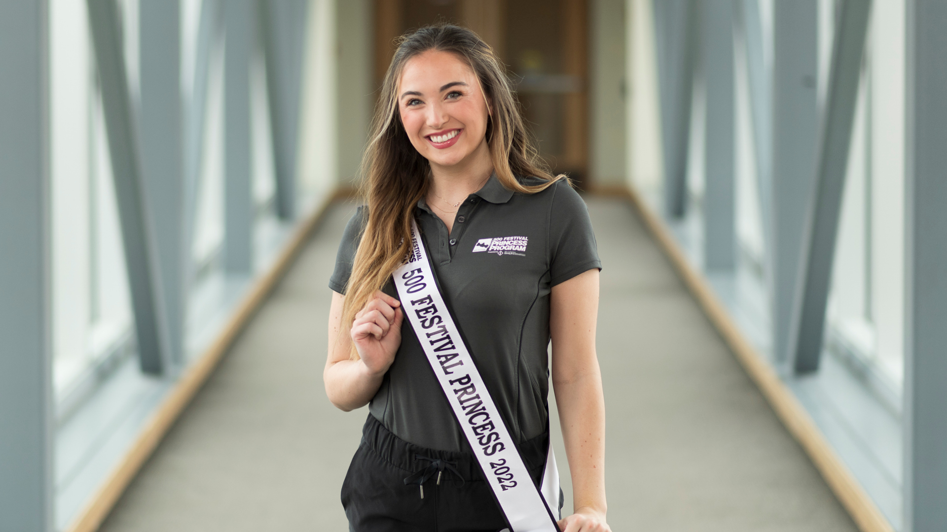 Senior Delaney Tejcek, pre-law, communications and history minors, ’22, is one of five Purdue women to be part of the 2022 500 Festival Princess program.