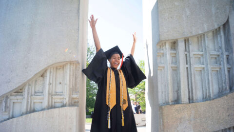 Destiny Walter, the first Black woman to complete a bachelor’s degree in nuclear engineering at Purdue