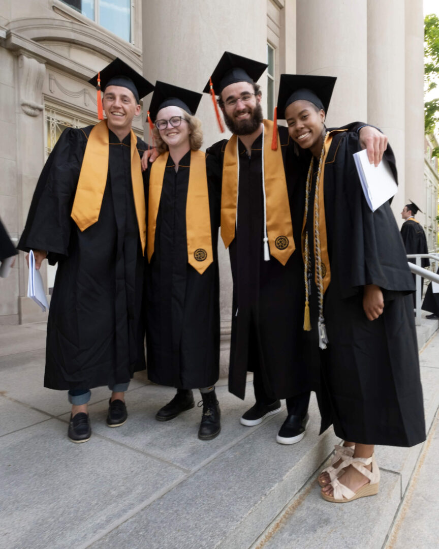 Destiny White and fellow Purdue graduates at spring 2022 commencement