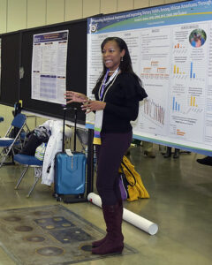 Krystal Dabon presents her research at the 2021 Sigma Theta Tau conference.