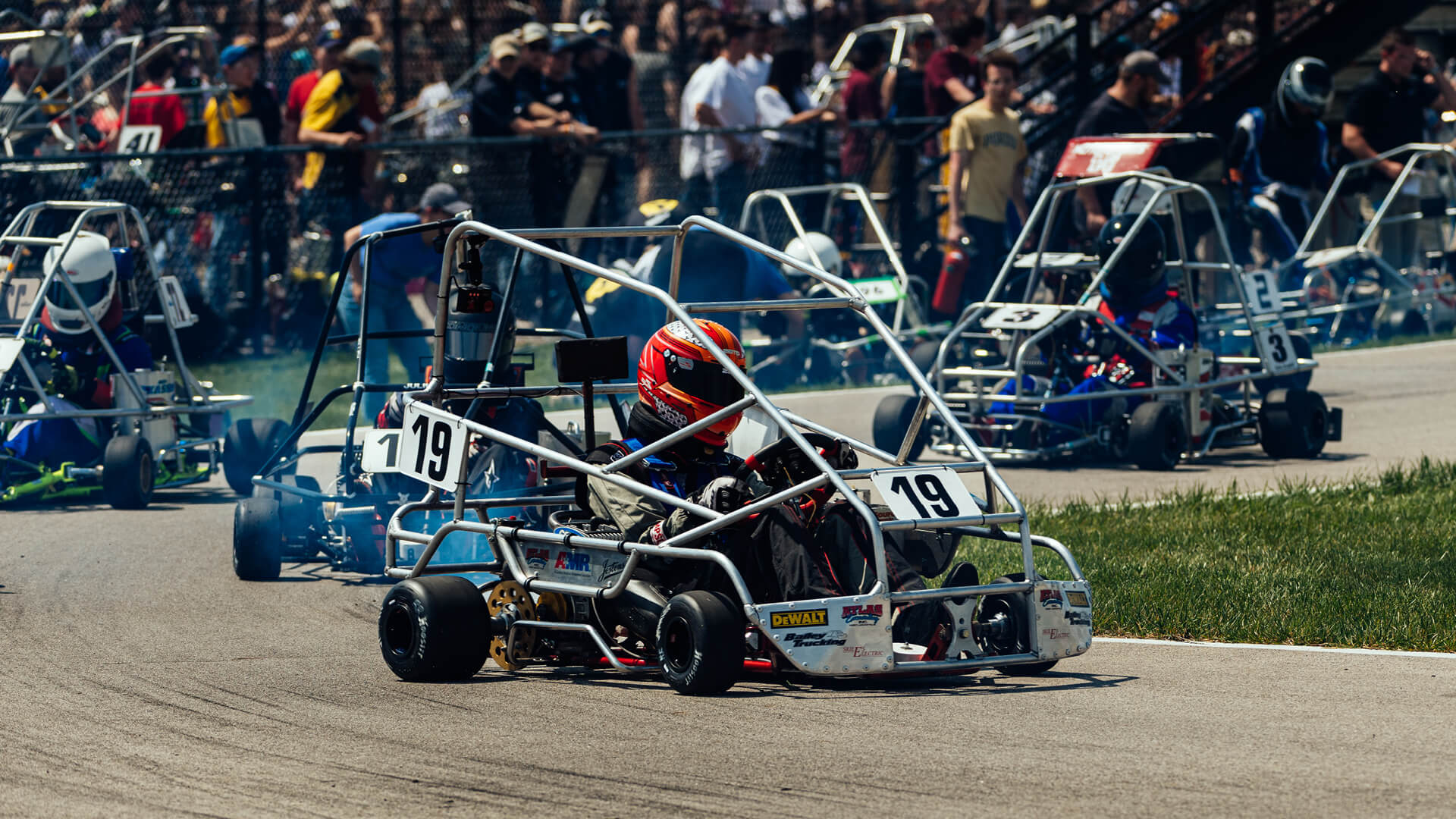 Teams compete during the Purdue Grand Prix.