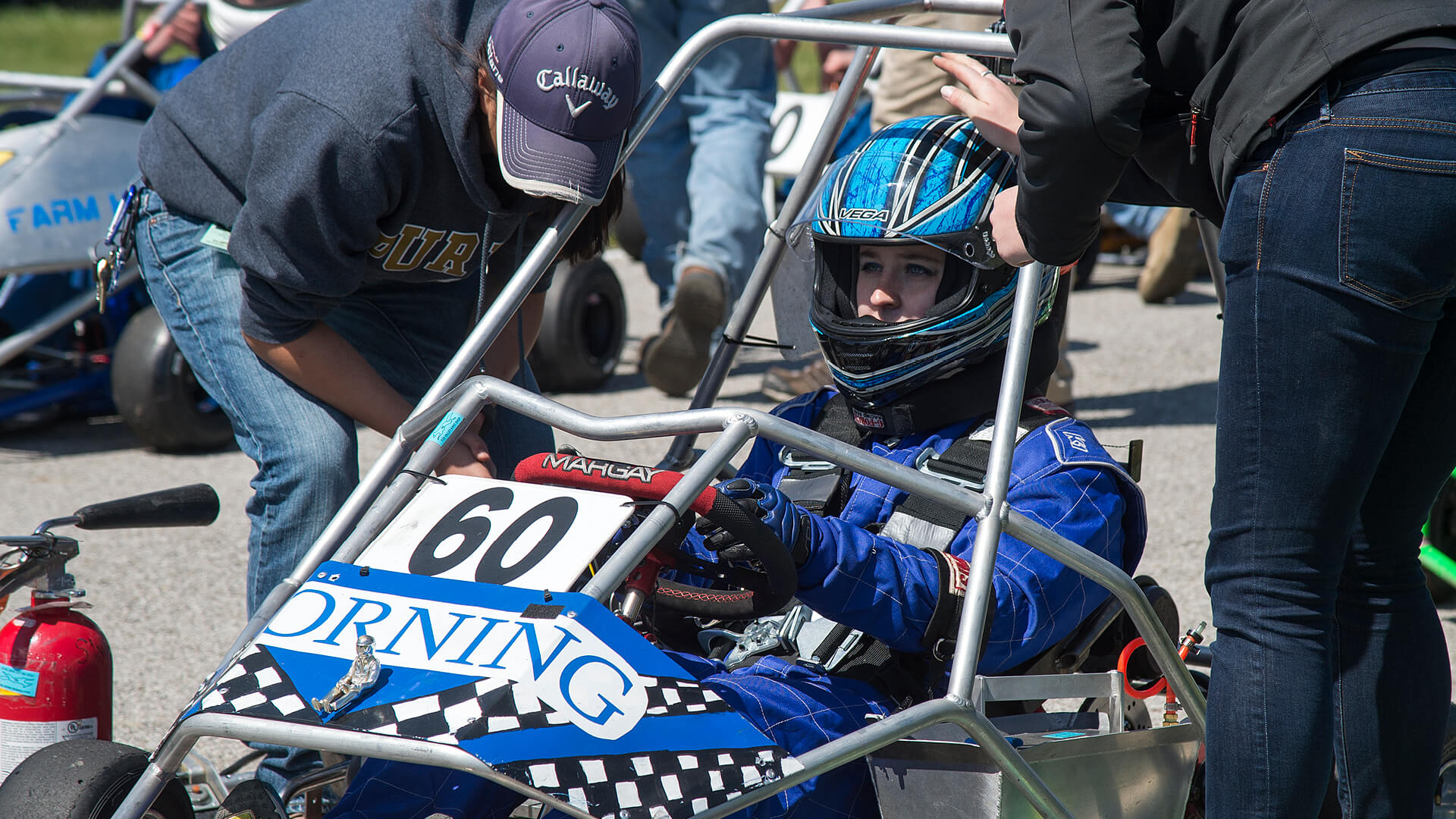 The Purdue Society of Women Engineers celebrates Grand Prix.