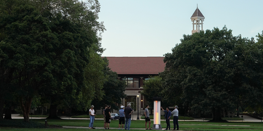 “A Warm Light for All” on display at Purdue’s Memorial Mall.