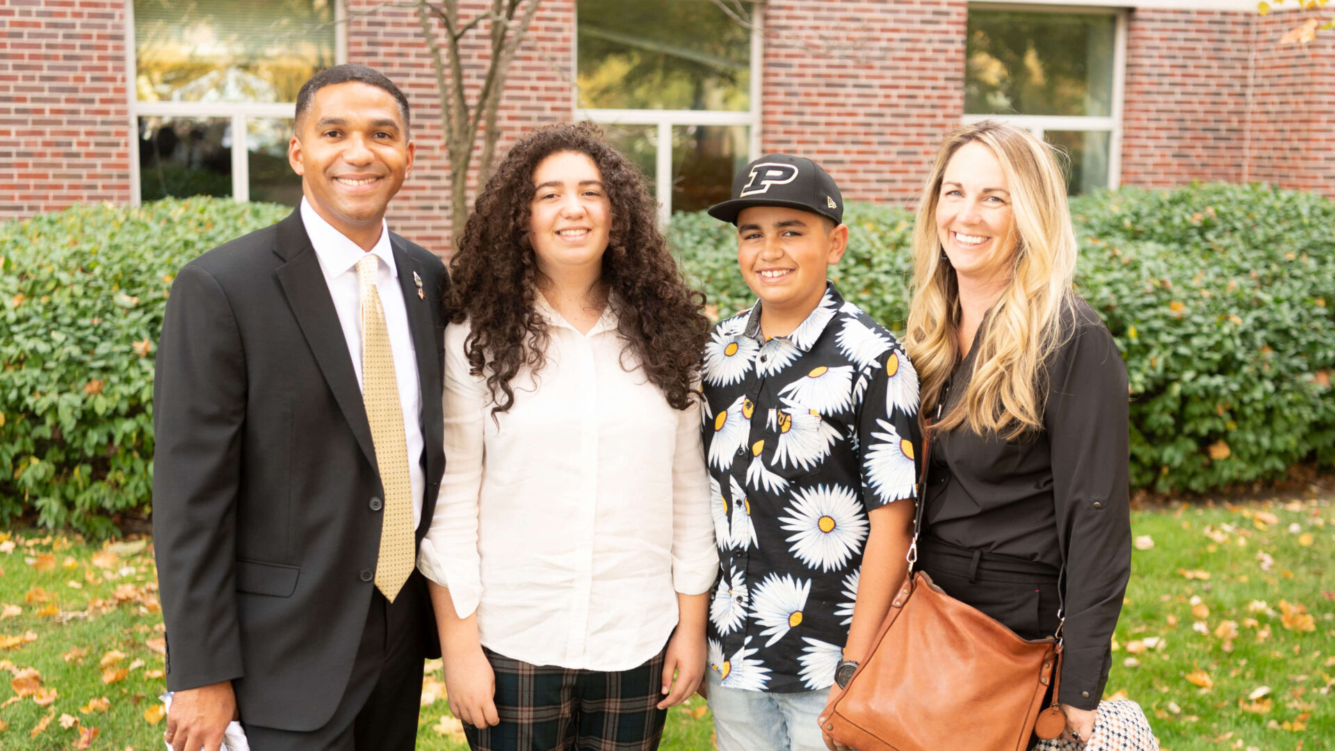 Kelvin Gumbs with his children Gladys and Frankie and wife Mandy.