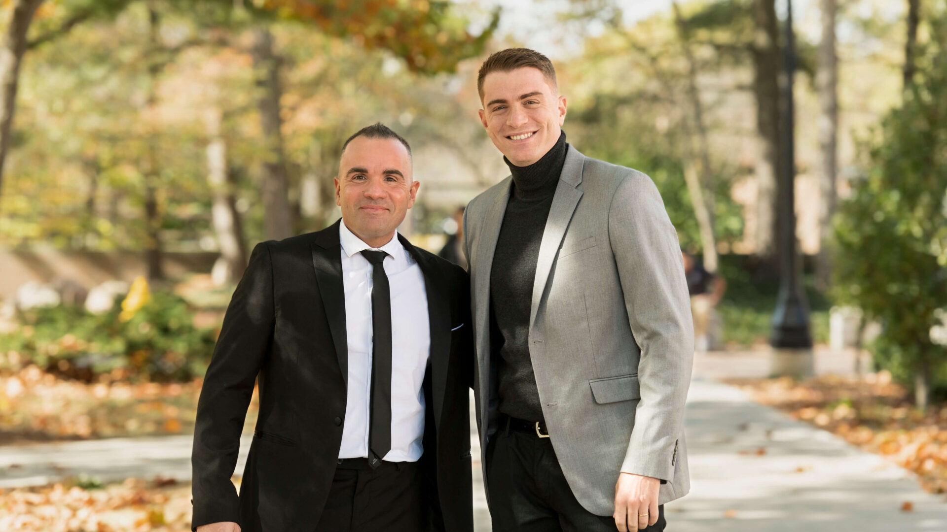 Purdue Global graduates Massimo Ruzza and Gabe Giusti.