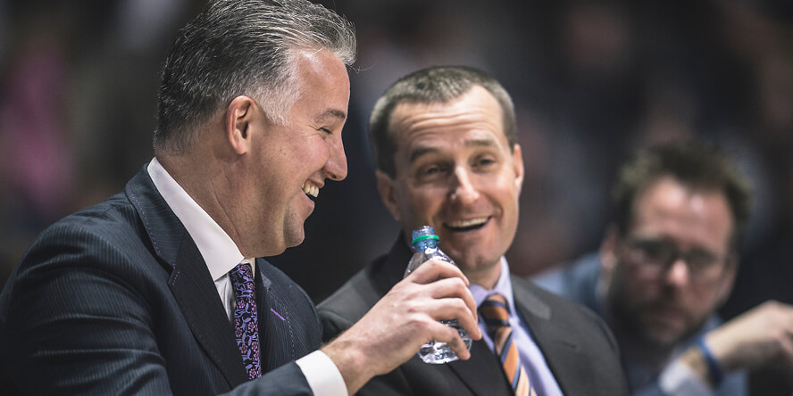 Purdue coach Matt Painter and director of basketball operations Elliot Bloom