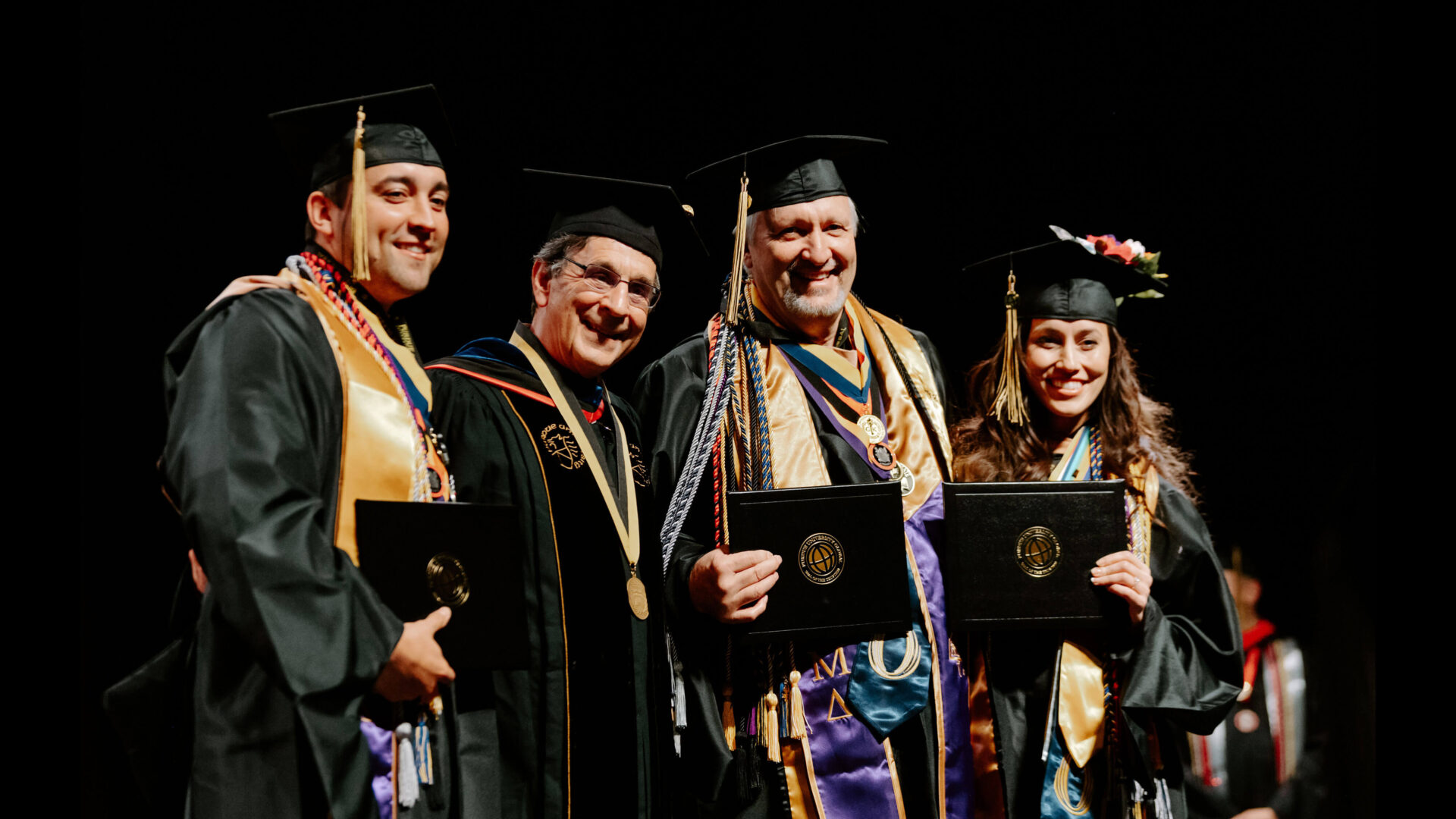 The Gramlich family with Chancellor Frank Dooley.