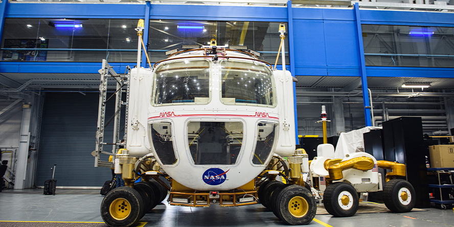 A prototype of the pressurized lunar rover for NASA’s Artemis missions