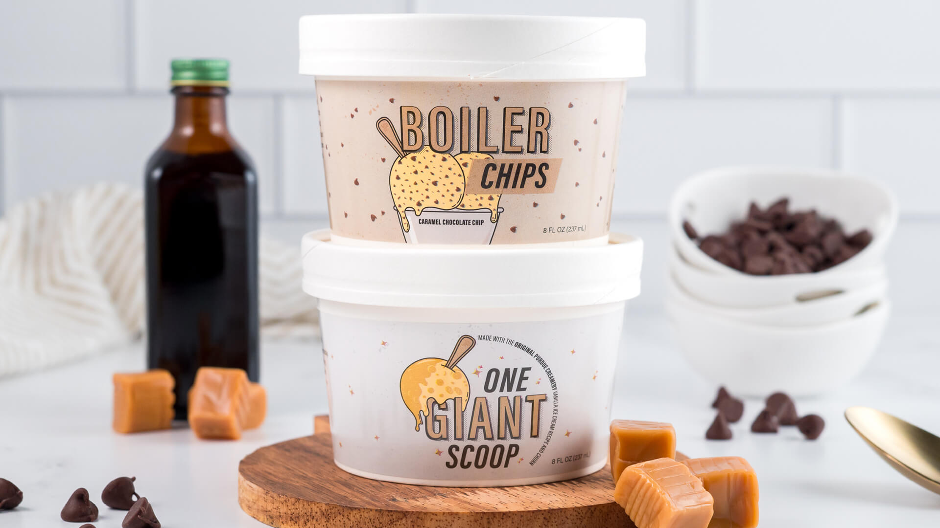 Boiler Chips and One Giant Scoop ice cream.