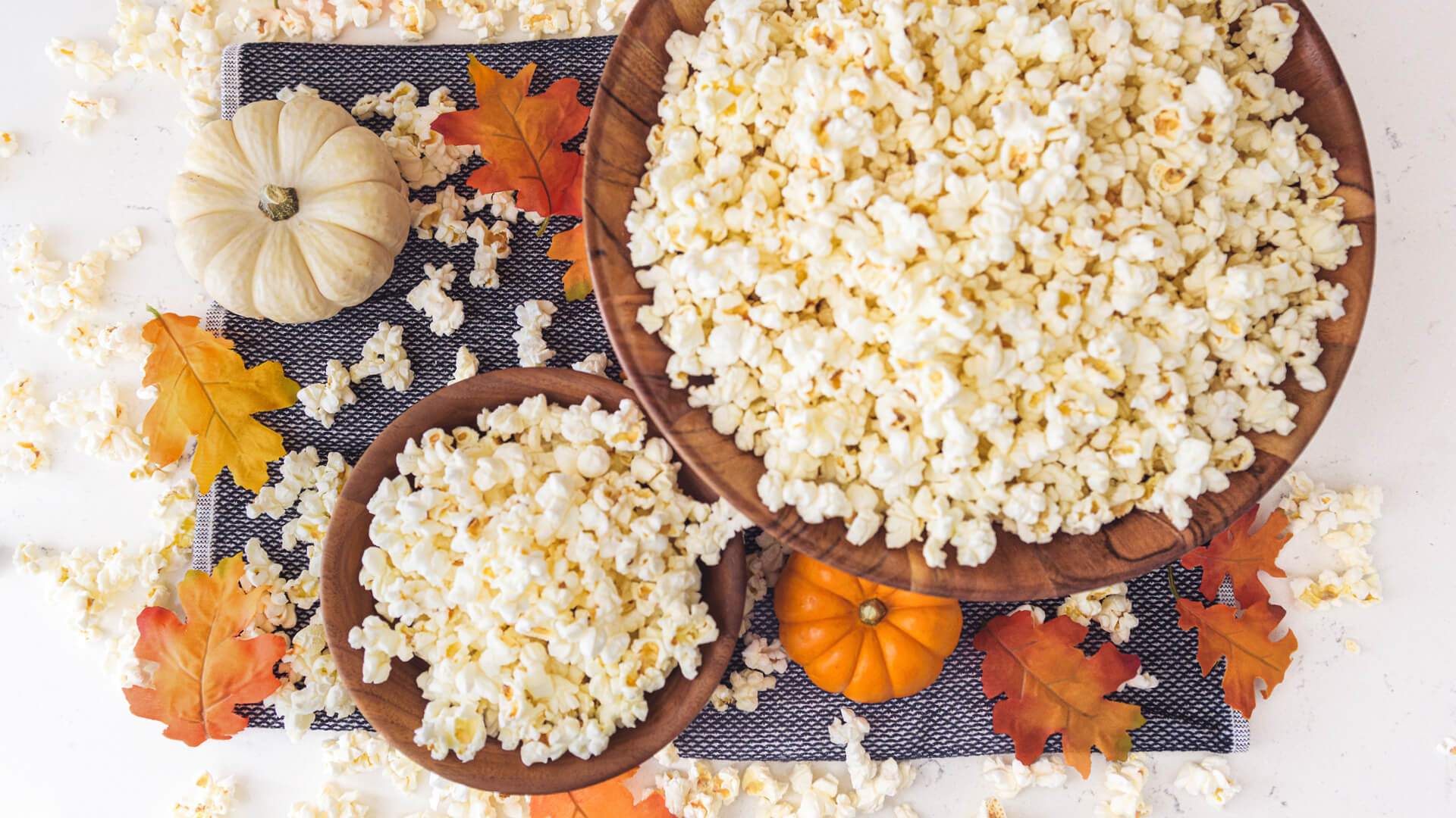 Bowls of Orville Redenbacher’s popcorn.