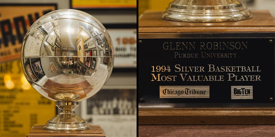 Purdue star Glenn Robinson’s 1994 Chicago Tribune Silver Basketball trophy