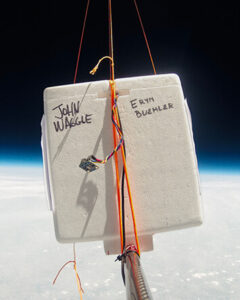 SEDS weather balloon payload, launched in June 2023, reaching its maximum altitude of 105,000 feet, just prior to bursting.