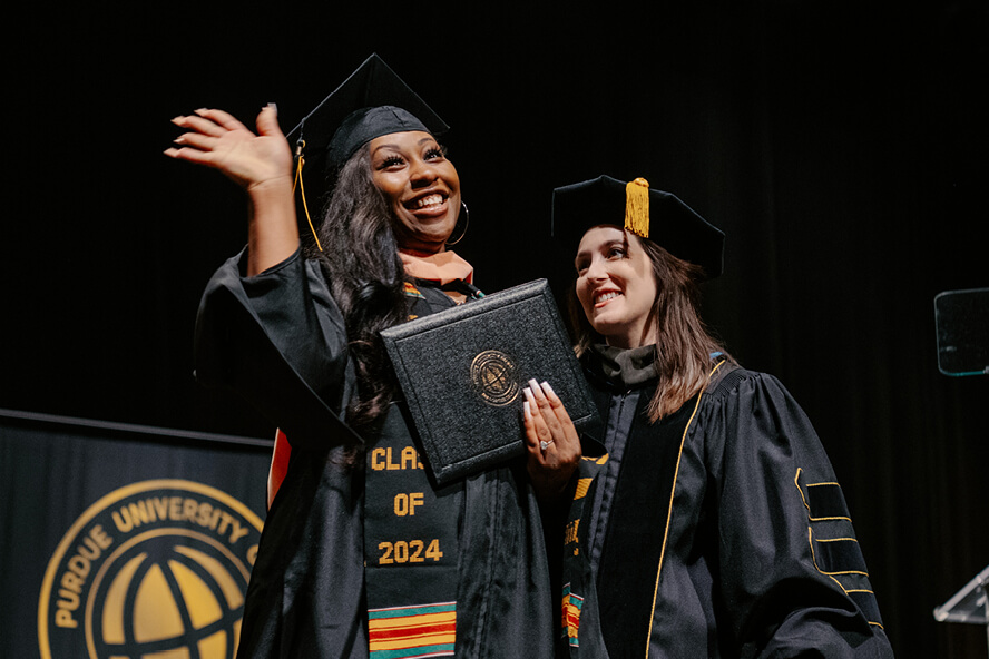 Chrishana Jackson with her degree.