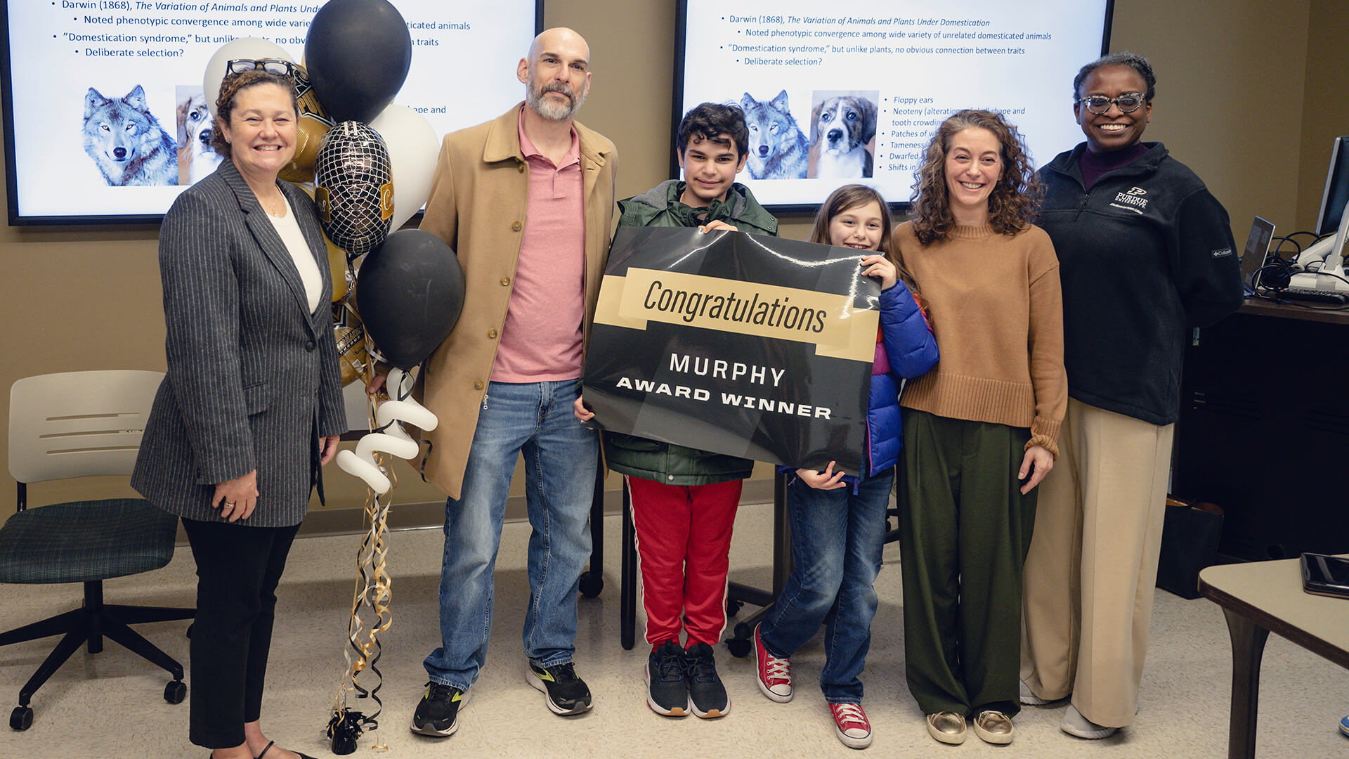 Liz Brite after winning a 2025 Charles B. Murphy Award.