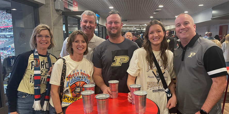 Greg Etter with his family and friends.