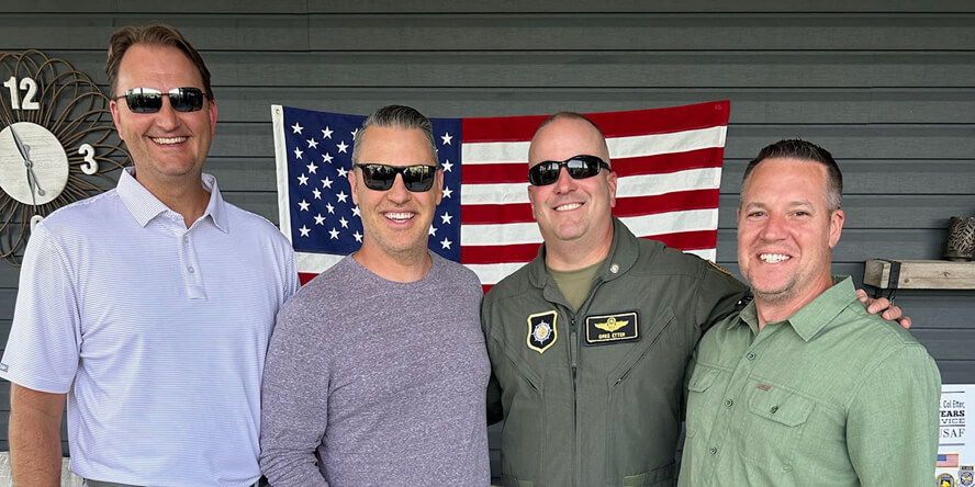 Greg Etter at a party celebrating his retirement from the Air Force Reserve.