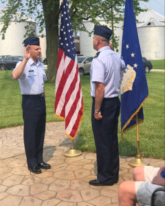 Greg Etter at a military ceremony.