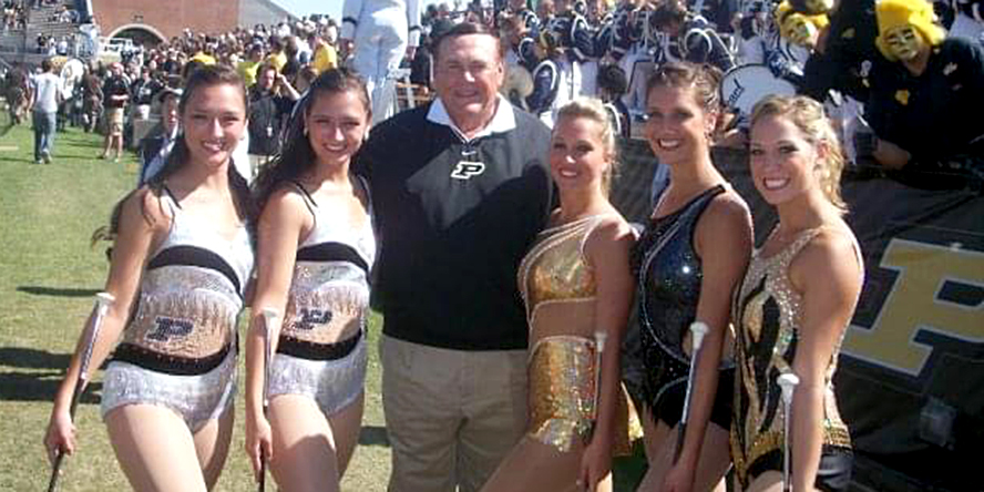Sara and Chellie Zou with other feature twirlers.