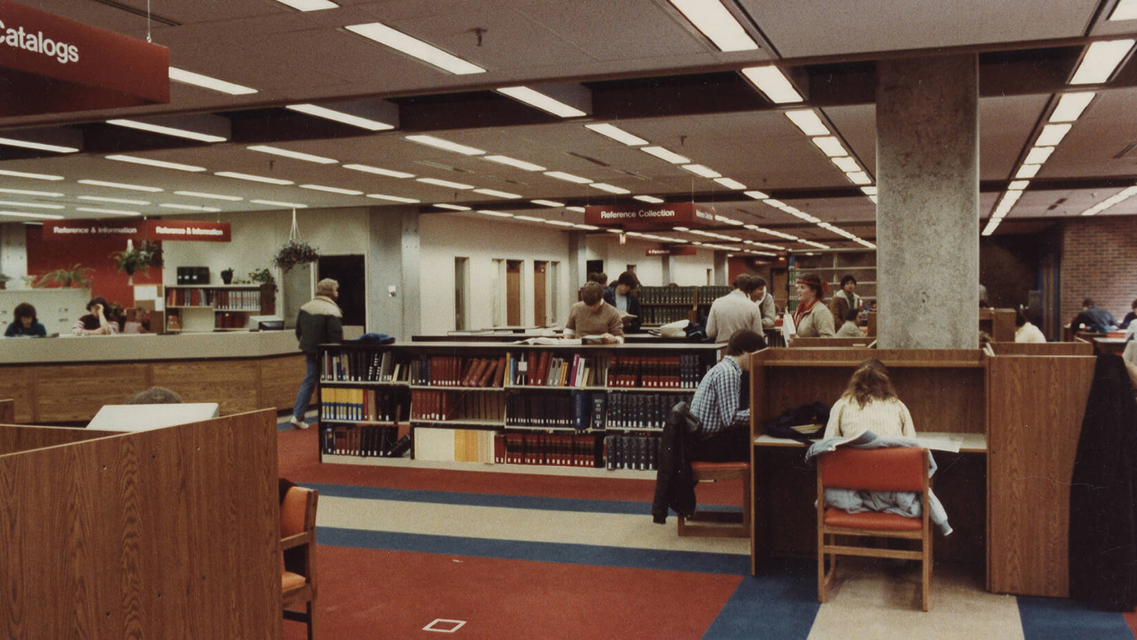Patrons at Purdue’s John W. Hicks Undergraduate Library