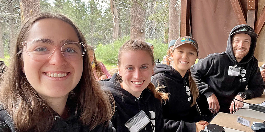 Megan Casey with cbec eco-engineering coworkers.