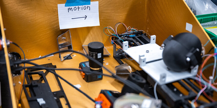 An experiment that Purdue researchers are preparing for the Purdue 1 flight