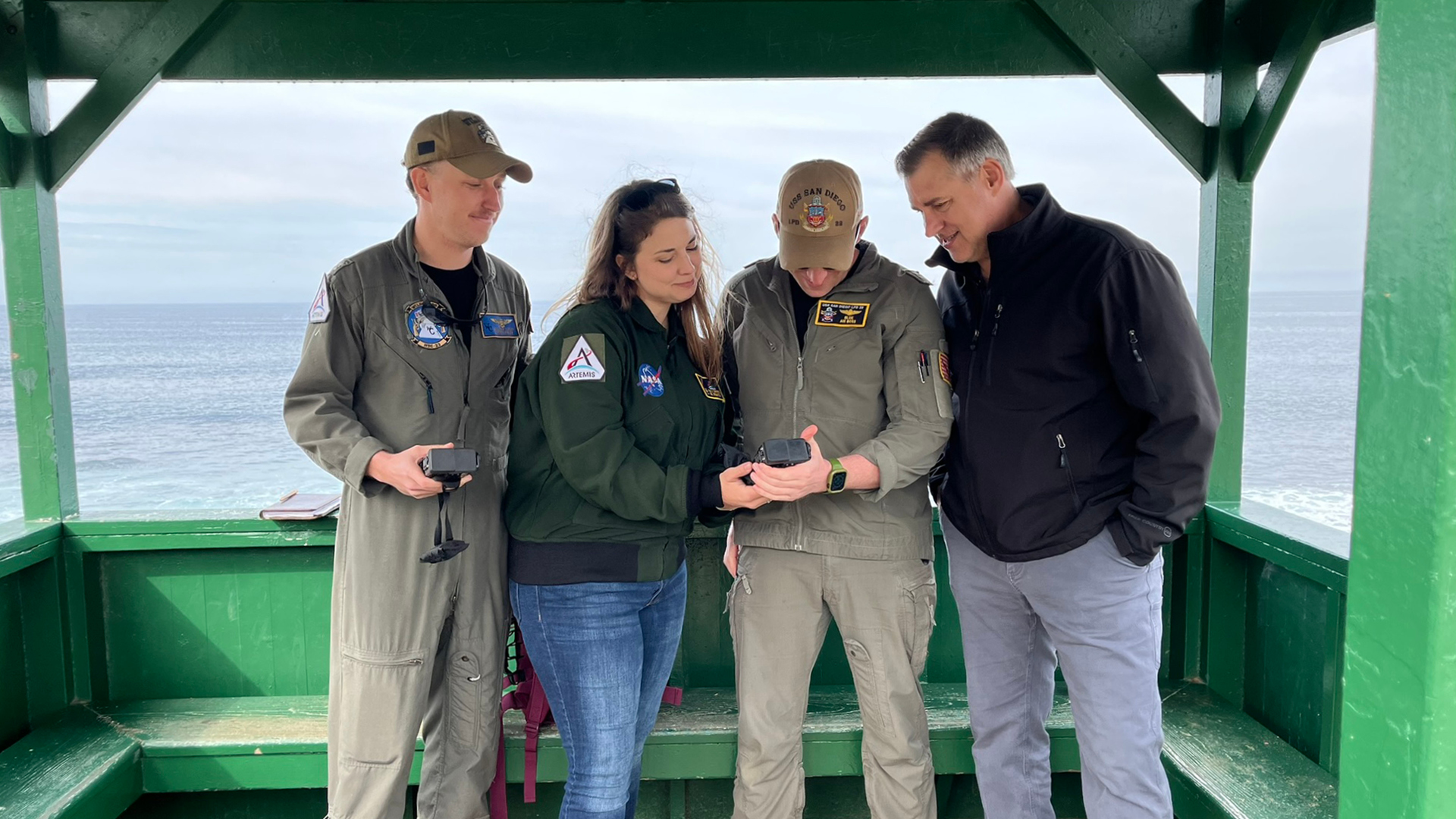 Emily Spreen with NASA colleagues.
