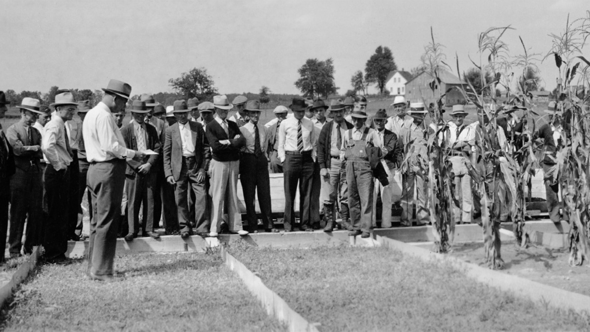 In 1938, Purdue Extension advises Indiana farmers.