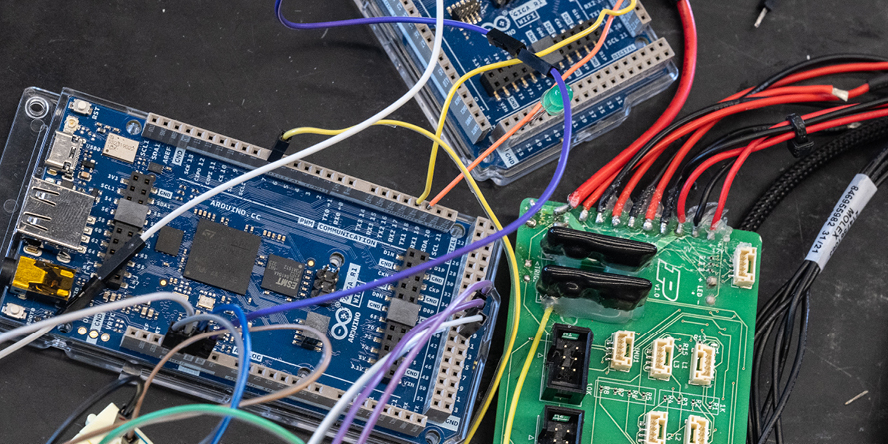 The hardware and circuitry of the experiments.