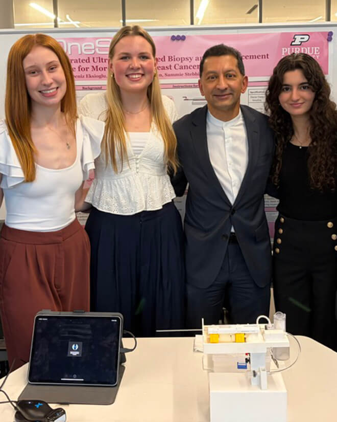 Ava Flynn with a group of her peers.