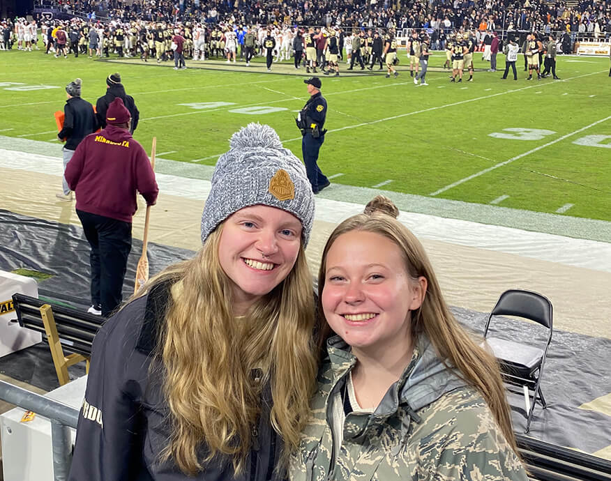 Magdelyn Wyman at a football game.  