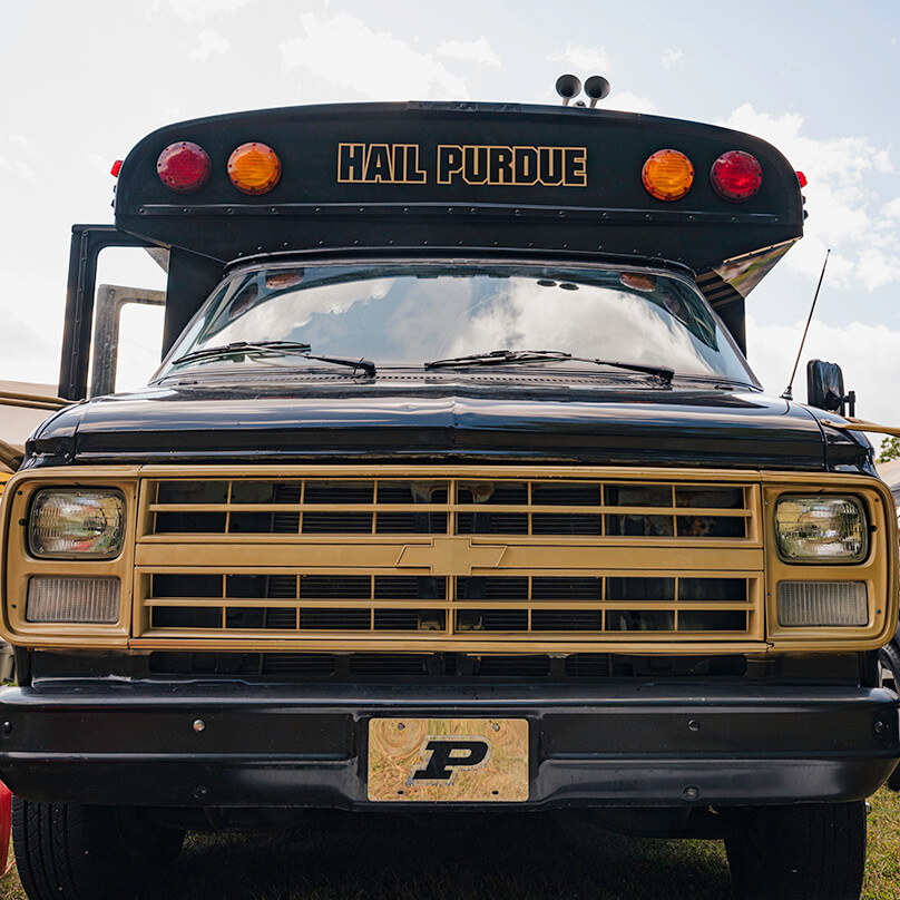 The front of the bus.